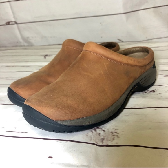 merrell womens leather clogs